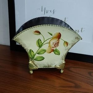 COPY - Metal vase planter organizer floral motif